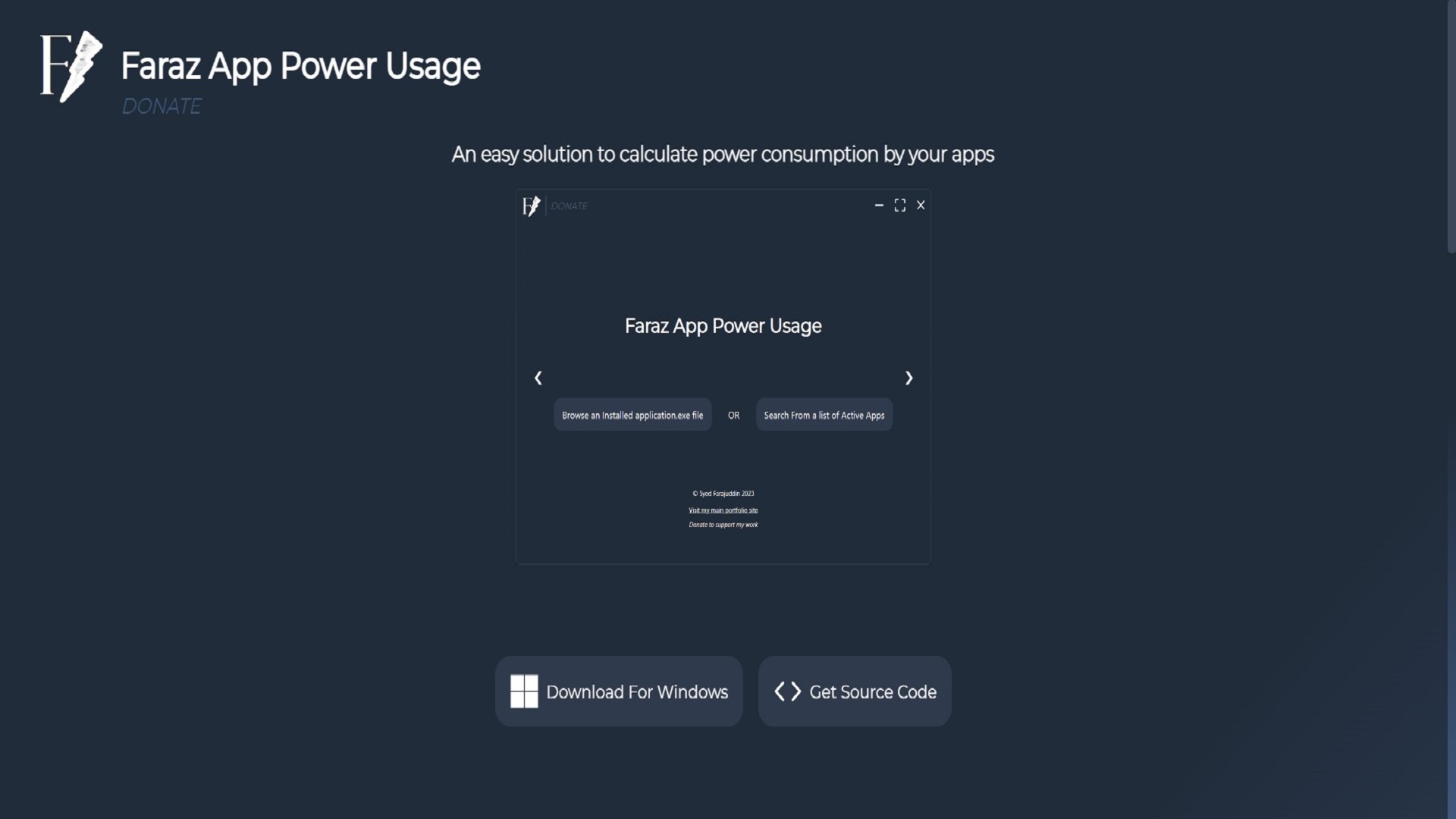Faraz Power Usage App Official Website