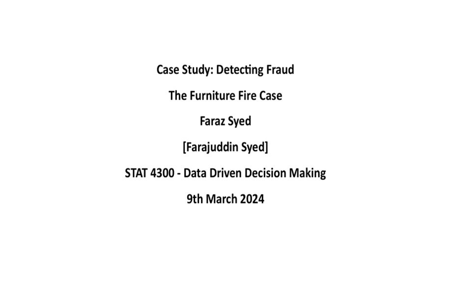 Case Study: Detecting Fraud in Insurance Claims